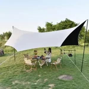(선택 육각형 헥사타프)대형 육각 타프 암막 그늘막 가림막 캠핑 차박 방수 어닝 헥사 렉타 타프