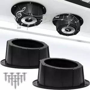 Dubbs 하드웨어 2PCS x 6.5 스피커 포드 UTV RV 자동차 보트 트렁크 트레일러 미리 드릴링된 구멍이 있는