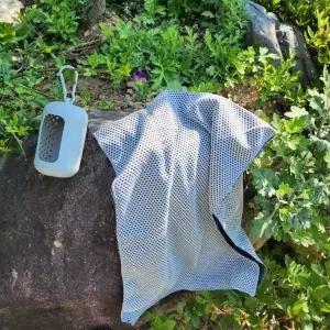 실리콘케이스 쿨타월 카라비너 고리 장식 등산 캠핑