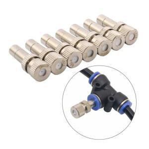 5개 6MM 커넥트 미스트 스프레이어 시스템 스프레이 노즐 저압 가습 관개 냉각