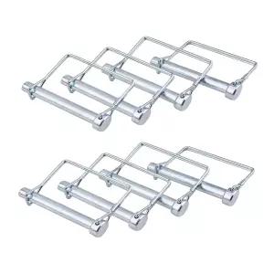 트루리고 8팩 트레일러 커플러 핀 3/8x4인치 견인 히치 헤비 듀티 와이어 잠금 RV 보트 농장 장비용 안전한