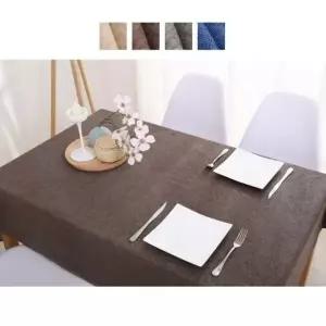 린넨 방수 식탁보 테이블보 캠핑 홈카페 90x 130cm 2인용 식탁보6 4인식 대형
