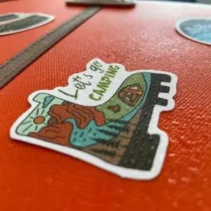 ( )PVC 코팅 캠핑 디자인 스티커 캐리어 노트북 빈티지 씰스티커