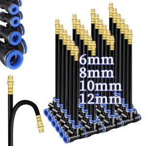 20 30 50CM 360도 프리벤드 미스트 노즐 가능한 황동 분무기 정원 PE 조절 관개용 호스 10 12MM