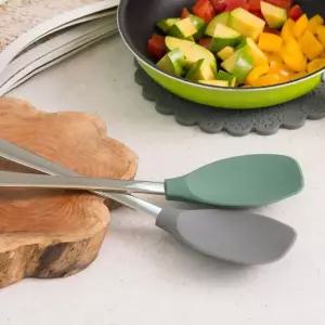 [유토피아]고급형 실리콘 NEW 볶음스푼 알뜰주걱 스텐손잡이 실리콘스파츌라 실리콘조리도구 스패츌러 실리