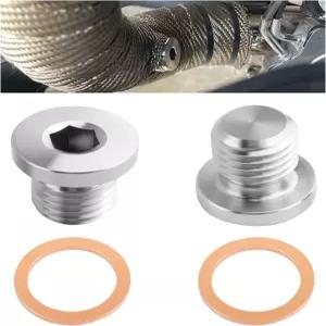 2PCS M12x1.5 황동 오링 스테인리스 스틸 센서 번지 씰링 배기 시스템 자동차 트럭 오토바이 파이프 및