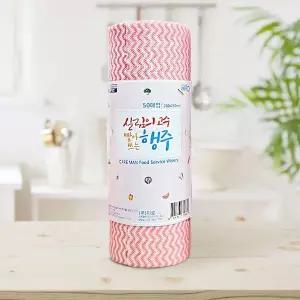 빨아쓰는행주 부직포 주방 위생 키친타올 다회용 롤형 50매 레드