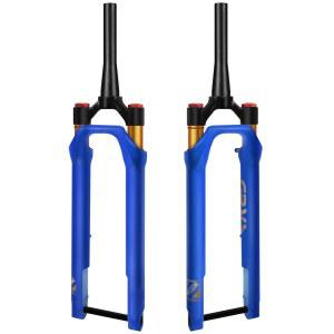 BUCKLOS GRVS 1 1/8 700C 자갈길 자전거 에어 서스펜션 포크, 40mm 여행용 28.6mm 나사 없는 테이퍼 튜브, 100 * 12mm 스루 액슬, 수동 잠금 디스크 브레이크 프론트 포크