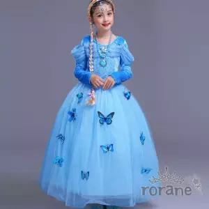 [유토피아]여아 나비 신디 공주드레스 긴팔 여아선물 여아드레스 여아원피스 유아드레스