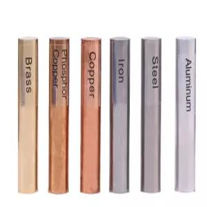 밀도 조사 비중력 수집 가능 비열 실험을 위한 6Pcs 금속 블록 세트-브라스 구리 철 강철 인동 및 알루미늄