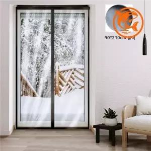 ( )간편 설치 자석 차단막 바람막이 비닐 커튼 블랙색 실내외 투명막