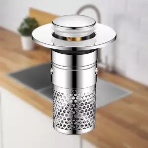 [베스트TOP100]세면대 배수구 막힘 방지 원터치 청결 마개 KK945