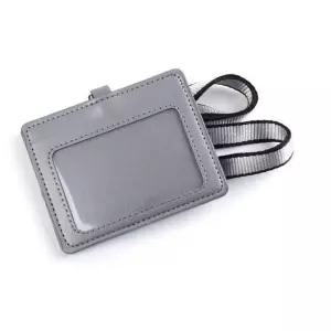 카드지갑 목걸이 가로형 그레이 카드홀더 명함 명찰
