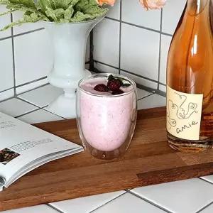 루체루나 더블글라스 스무디 (350ml)쥬스잔 술잔 맥주컵 맥주 홈카페 카페 유리 인테리어 하이볼