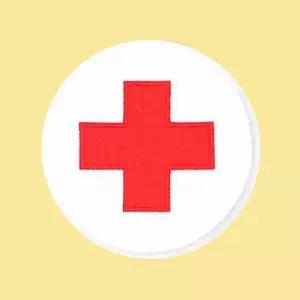 의무병 라운드 패치 밀리터리 와펜