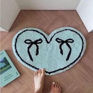 하트 논슬립 인테리어 러그 풋매트