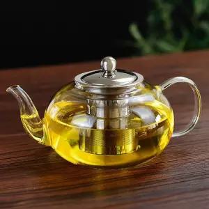 (로하티)마리안 유리 차포트(800ml)내열 주전자 찻주전자 티팟 포트 주석잔 유청분리기 편백나무찜기 휘낭