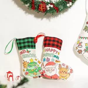 크리스마스 트리 꾸미기 선물 바구니 패브릭 양말