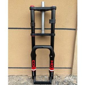 AUTES 20인치 4.0인치 뚱뚱한 타이어 전기 자전거 에어 서스펜션 포크, 간격 허브 135mm 1 1/8 스트레이트 튜브 MTB 수동 잠금 9mm QR 산악 더블 숄더 프론트 포크(20