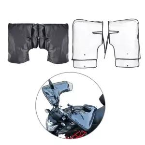 오토바이 방한토시 2종세트 가죽핸들커버 투명방수커버