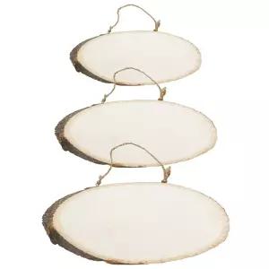 [베스트TOP100]통나무걸이 방문걸이 천연 나무문패 타원형 -3사이즈