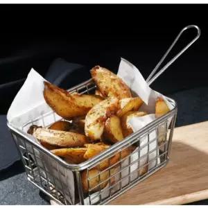 이딜리 튀김 바스켓 감자 치킨 건지개 튀김망 사각 대가정용 접시 그릇 채반 칩스 피쉬앤 가라아케 식당용