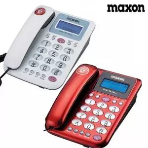 집전화 유선전화기 사무실 발신자표시전화기 재다이얼 맥슨 MS-590/레드/화이트
