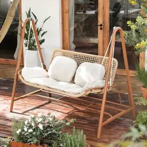 발코니 흔들 응축 (P 테라스 해먹 로프 단일상품 조립식 의자 스윙체어 스윙) 등나무 그네