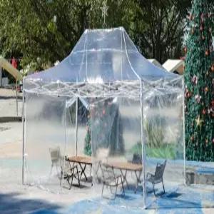 투명천막 4.5cm 이동식 자바라 3x4.5 두꺼운 여분의 행사용 테라스 옥상