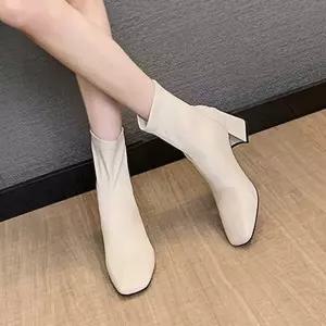 [모두쇼핑]여성 봄신발 검정 유니크 구두 사각코 앵글 부츠 여성앵글부츠 여성봄구두봄신발 예쁜구두쇼핑몰