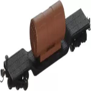 바흐만 인더스트리 보일러가 장착된 52피트 센터 프레스 플랫카 - N 스케일