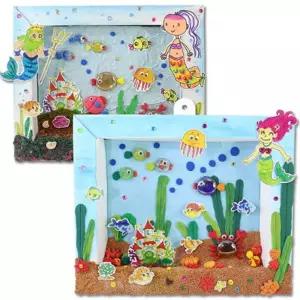 꾸미기 1인용 종이공예 200522 이지 바다 여름만들기 입 속 액자