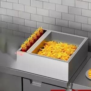감자튀김믹싱바트 냉동감자 웨지감자 소금뿌리는통
