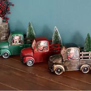 [하프클럽/셀러허브]빈티지 자동차 디자인 워터볼 오르골 반짝이눈 장식