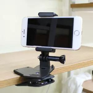 [이지커머스]스마트폰 클램프 마운트 집게 회전 백팩 벨트 거치대 액션캠 카메라 휴대폰 핸드폰 셀카봉