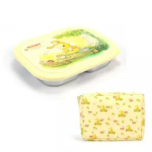 밀폐형 스텐 도시락(식판 뚜껑 주머니)어린이 어린이집 유치원 예쁜 도시락통 레스