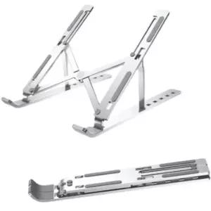 [이지커머스]6단 조절 접이식 노트북거치대 알류미늄 노트북받침대 서노트북 누워서공부 맥북거치대 침대노
