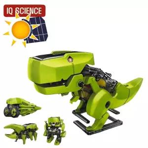 [이지커머스]태양광 4단 변신공룡 로보트 조립 장난감 태양열 태양전지 솔라 다이노소어 변신로봇