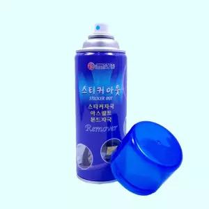 [이지커머스]스티커 테이프자국 제거제 스티커아웃 450ml 썬팅필름제거 간판스티커자국 광고스티커제거 유