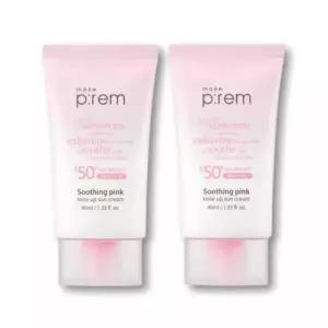 테온셀 메이크프렘 수딩 핑크 톤업 선크림 40ml 2개