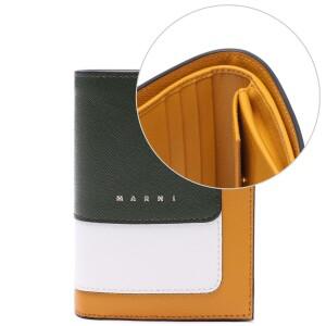 [AK플라자] [마르니] 22FW 여성 사피아노 멀티컬러 반지갑 (PFMOQ14U13_LV520_Z584