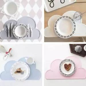 테이블매트 구름모양 실리콘 방수 식탁매트