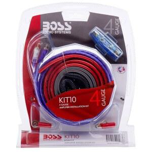 BOSS 오디오 시스템 KIT10 4 게이지 앰프 설치 배선 키트 - 자동차가 연결을 돕고 라디오, 서브우퍼 스피커에 전력을 공급합니다