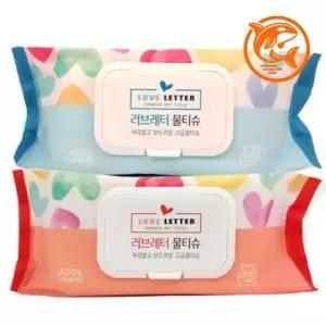 부드러운 일회용 캡형 물티슈 70매 위생적인 청소 티슈 아기 피부에 안전한