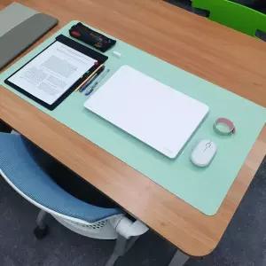 마우스장패드 175WQM71 가죽 양면 데스크패드 소프트그린