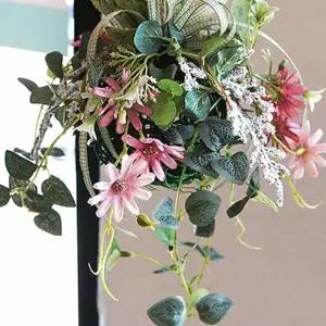 [퍼니메이커]파스텔 꽃잎이 어울리는 유리엘 볼 가렌더 3color 미니화분 조화 조화장식 갈란드