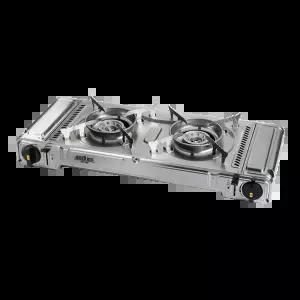 휴대용 2구 가스버너 스토브 야영 부탄가스 낚시용