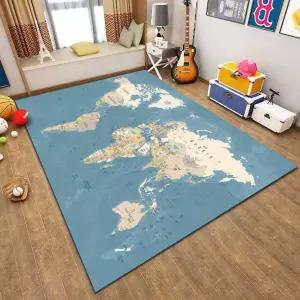 놀이방매트 바닥매트 러그 층간소음 세계지도 카페트