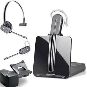 사비 HL10 스트레이트 플러그 터가 장착된 Plantronics CS540 무선 헤드셋