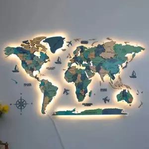 대형세계지도 아트월 거실 회의실 벽걸이 장식 호텔